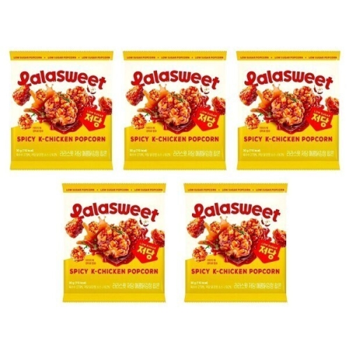 라라스윗 저당 매콤닭강정 팝콘 30g (5개)_이미지