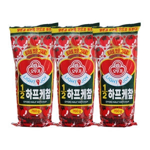 오뚜기 LIGHT&JOY 1/2 하프 케찹 760g (3개)_이미지