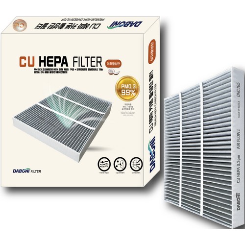 씨앤에프 다보니 CU 헤파 활성탄 필터 DHC112 (2개)_이미지