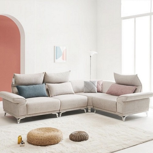 보루네오하우스 엘리브 클래스 코너 아쿠아 패브릭 소파 5인용