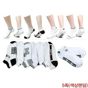  옴므 기타 남성용 횐색계열 발목양말 남자양말 색상랜덤5켤레 색상 사이즈 무늬 형태본상품선택 WA262A9
