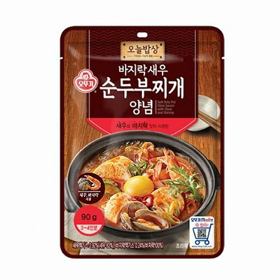 오뚜기 오늘밥상 바지락새우 순두부찌개 양념 90g (1개)_이미지
