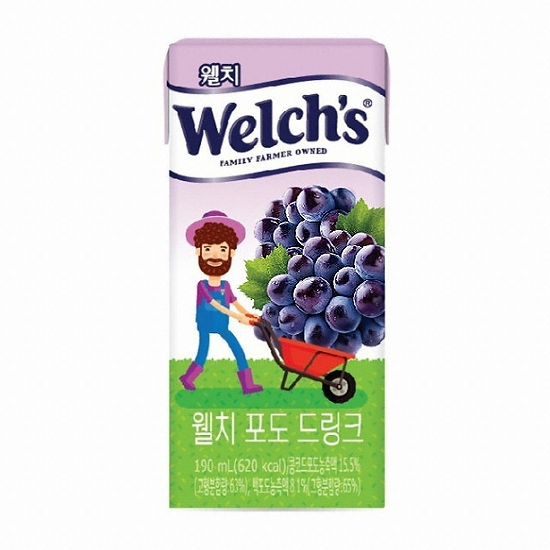 농심 웰치 포도 드링크 190ml (48개)_이미지