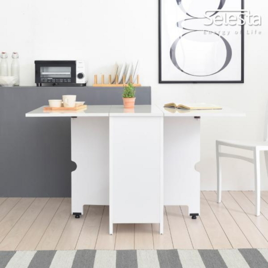 셀레스타 라이프 하이그로시 접이식 확장 식탁 600 (스툴4개)_이미지