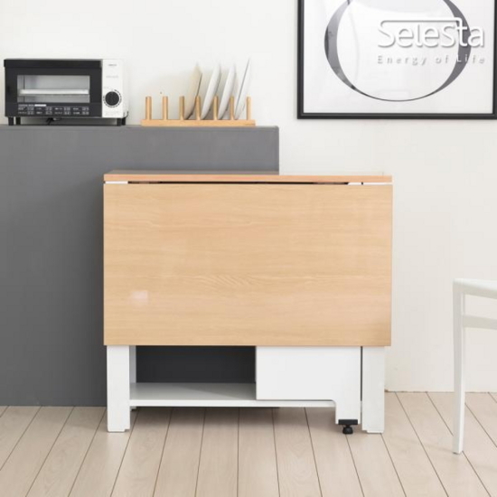 셀레스타 라이프 하이그로시 접이식 확장 식탁 600 (스툴4개)_이미지