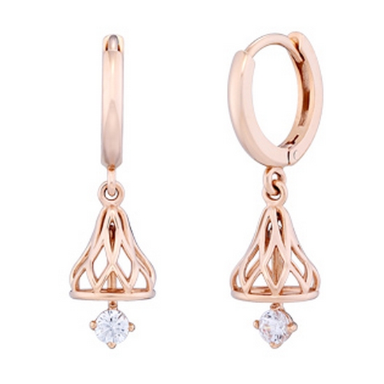 다이아미 럭키벨 18K골드 다이아몬드 귀걸이 FGDE1097W_이미지