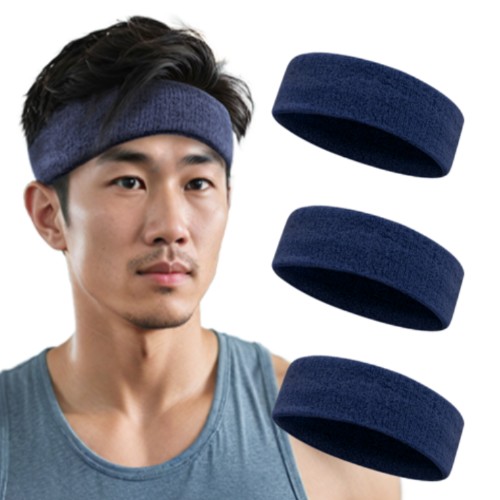 이그니스 스포츠 헤어밴드 3개 (네이비)