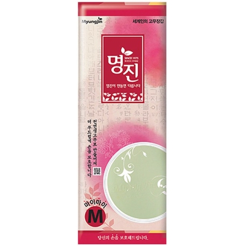 명진 마이마이 고무장갑 중 21 33 cm 4개 화이트 4개_이미지