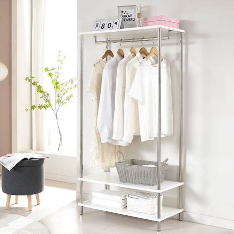 키모 스탠드 드레스룸 스페셜 미드센츄리 수납 행거 와이드 일반형_이미지