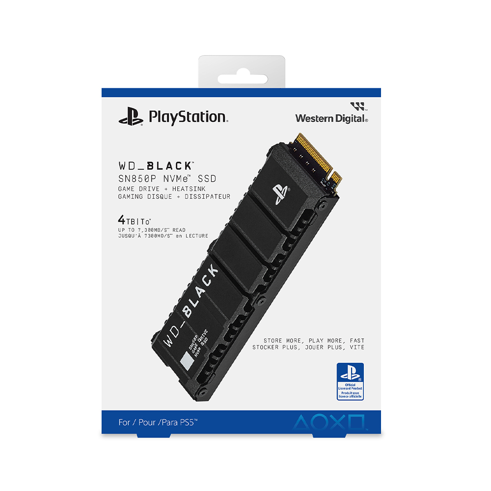 Western Digital WD BLACK SN850P 히트싱크 for PS5 M.2 NVMe (4TB)_이미지