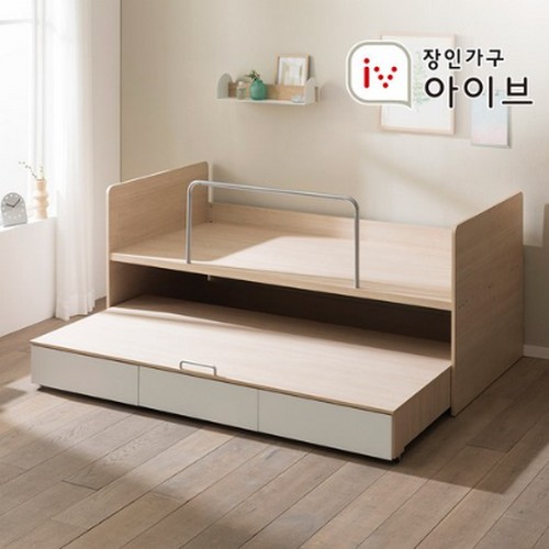 장인가구 피터 슬라이딩 수납 2단침대 (본넬스프링)_이미지