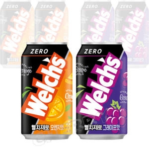 웰치 제로 그레이프 355ml x 6개 + 오렌지 355ml x 6개