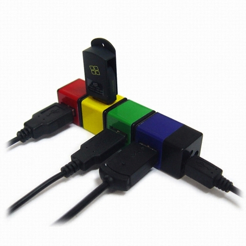 아이저 4port Cube HUB AUH800_이미지