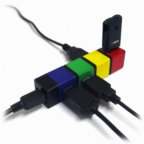 아이저 4port Cube HUB AUH800_이미지
