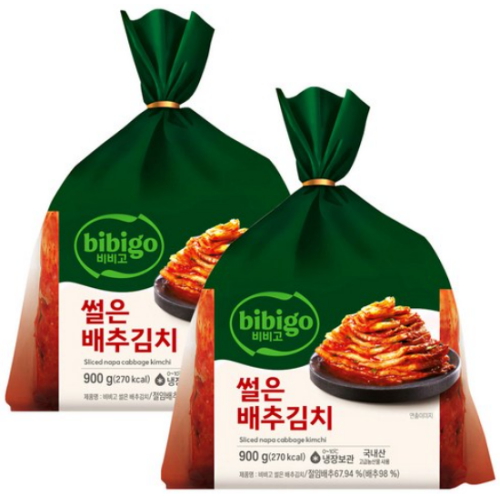 CJ제일제당 비비고 썰은 배추김치 900g (2개)
