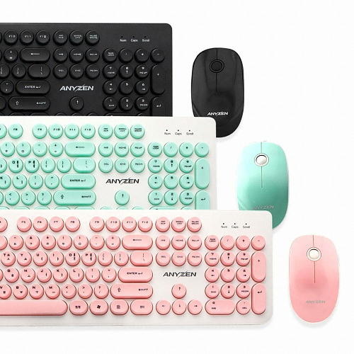 ANYZEN MK200 유선 키보드 마우스 세트 (블랙)_이미지