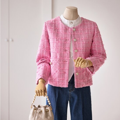 커스텀에이블 골드 버튼 트위드 자켓_T2501JK003A_이미지