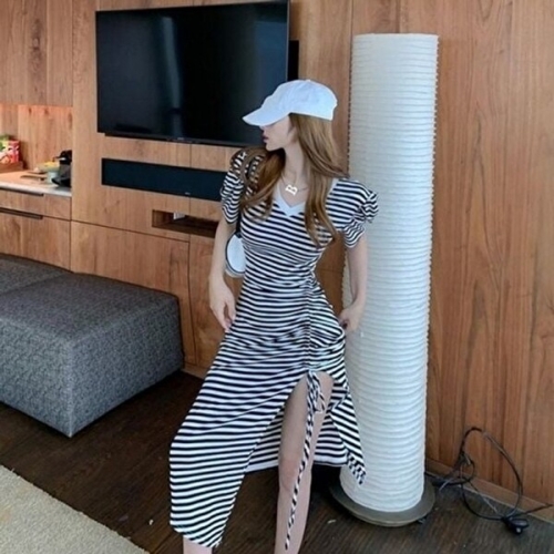 샤링 의류 스트라이프 미니원피스 메이비굿 여자원피 KYR-WD8C737