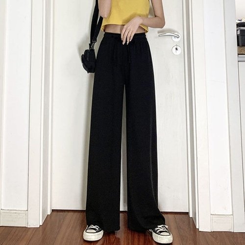 알티피아 여성 여름 편한바지 와이드 플리츠 냉장고 밴딩 팬츠 WCC3885