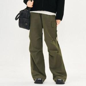 지에스지엠 체이스컬트 HC24 와이드 변형 카고 팬츠 S-M밑단 스트링 올밴딩 와이드 파라수 S39910810