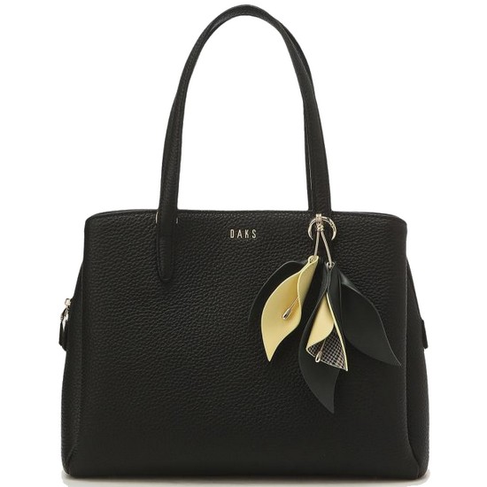 LF 닥스 MISTY FLOWER 플라워 참장식 가죽 토트백 DCBA2F543BK