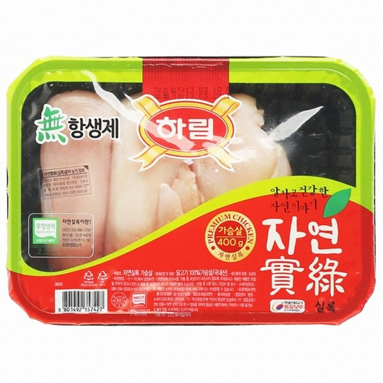 하림 자연실록 냉장 가슴살 400g (1개)_이미지