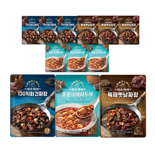 차오차이 특제짜장4개 + 홍콩식마파두부4개 + 130직화간짜장4개