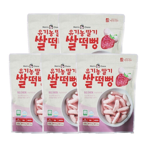 에이뷰 유기농 딸기 쌀떡뻥 25g (5개)_이미지