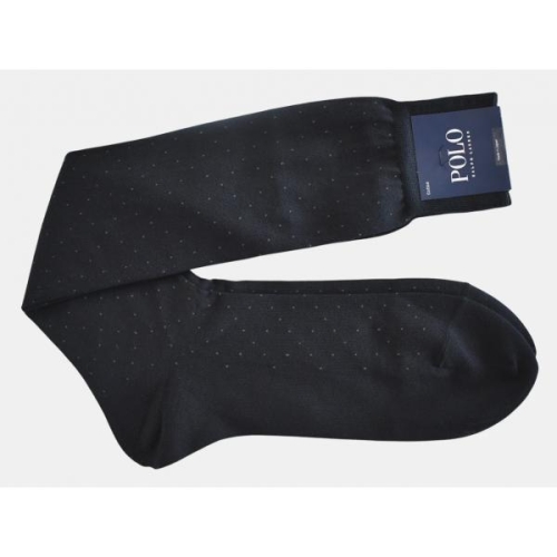 폴로랄프로렌 14625087 폴로 블랙 코튼 블렌드 니하이 남성 드레스 양말 사이즈 10-13_이미지