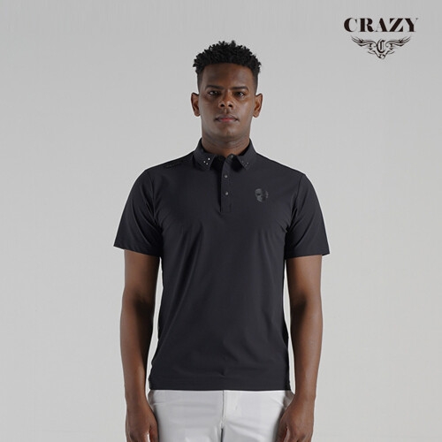  크레이지 어페럴 남성 골프 반팔티셔츠 CZM-TS2207BK