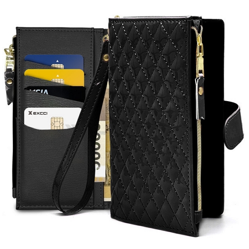 EXCCI 갤럭시노트10 플러스 타슈에 지퍼 다이어리 케이스