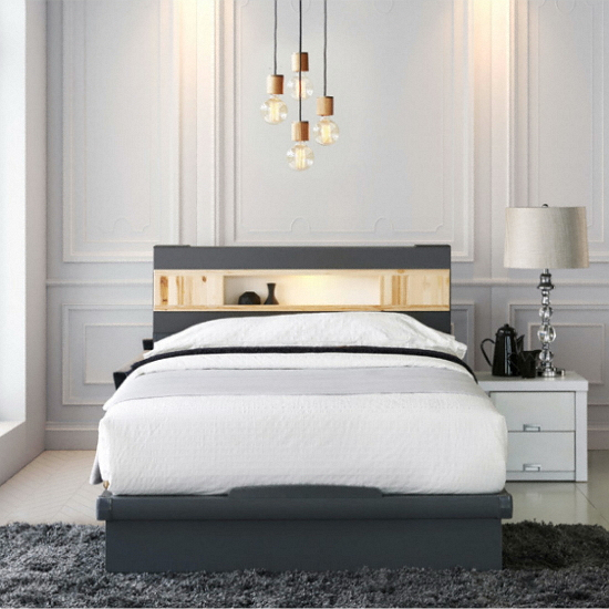 동서가구 세렌 편백 평상형 LED침대 SS (9존독립스프링)_이미지