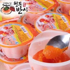 명가일품 경상북도자연그대로 만든 씨없는 감 청도 아이스 홍시 24개