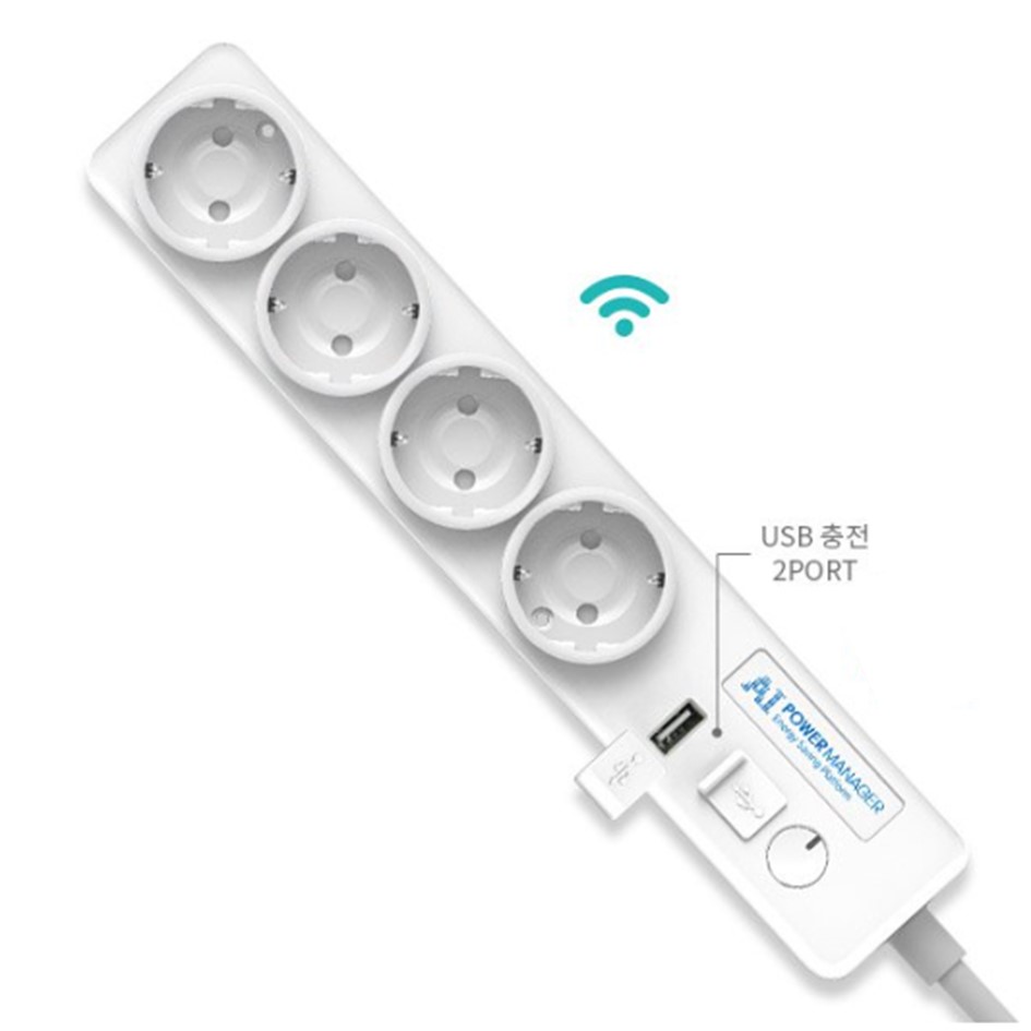 다원디엔에스 파워매니저 4구 IoT 스마트 멀티탭 PM-M130-WE (2m)_이미지