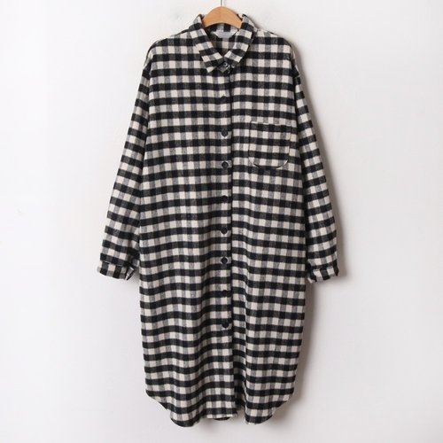 바둑이울기모롱셔츠 LYB591M012 빅사이즈