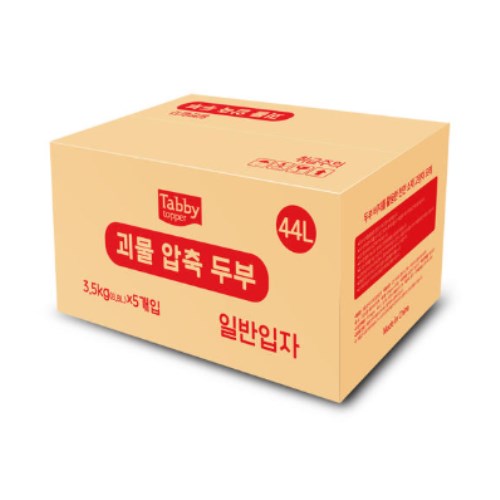 테비토퍼 괴물 압축 두부 일반입자 3.5kg (5개)_이미지