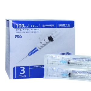정림 일회용주사기 3ml 23Gx23mm 100개입_이미지