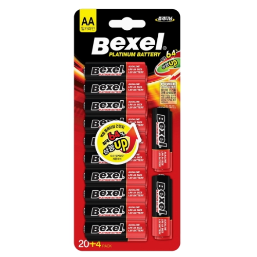 벡셀 플래티넘 알카라인 AA (24개)