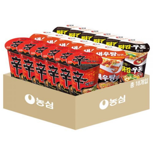 농심 컵라면 소컵 3종 18개 세트 A (1개)