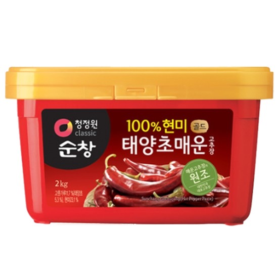 100% 현미 태양초 매운 고추장 2kg