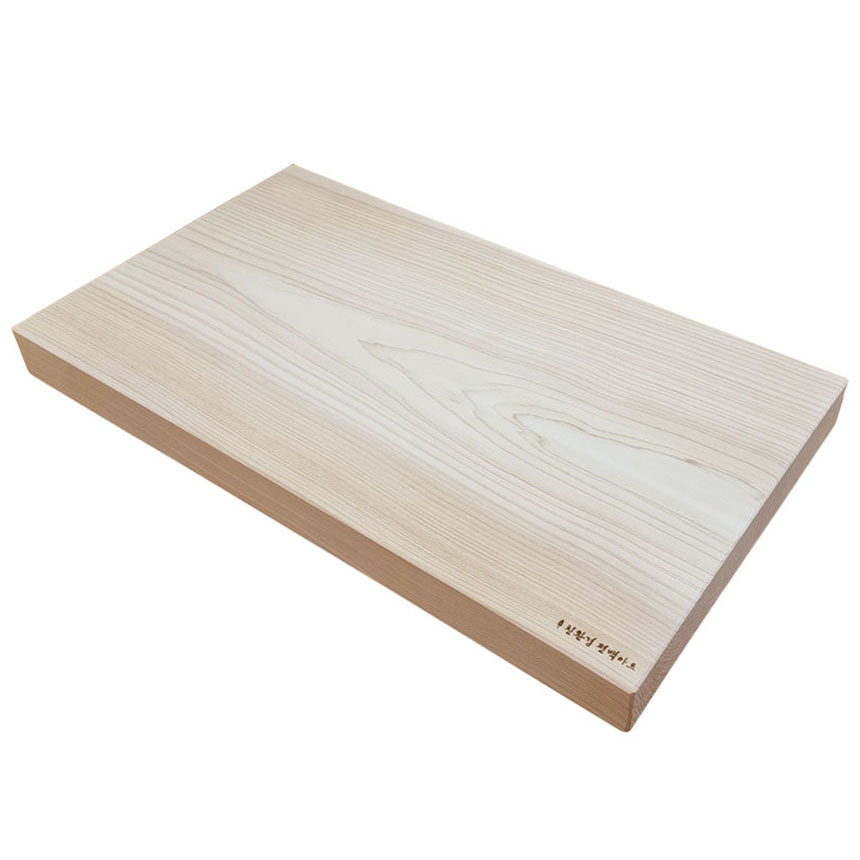 친환경편백아트 프리미엄 편백 통원목 도마 반무절 (50x29cm)_이미지