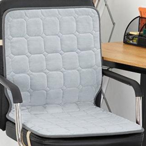 기질 그레이 체크무늬 히팅 전기방석