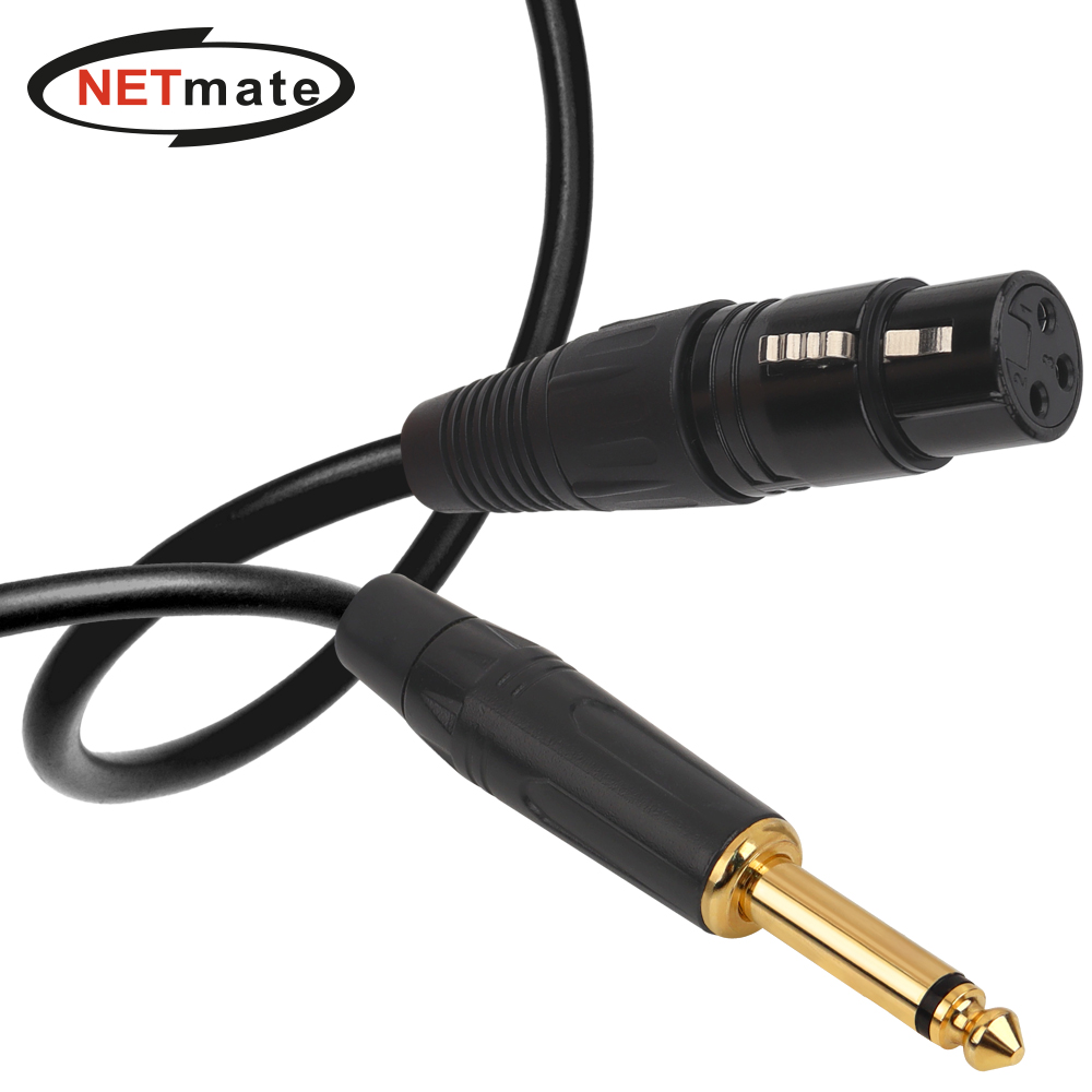 �������� XLR ĳ��(F) to 5.5mm ��� AUX ���̺�