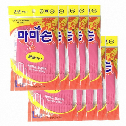 마미손 왼손 하나 고무장갑 (대)