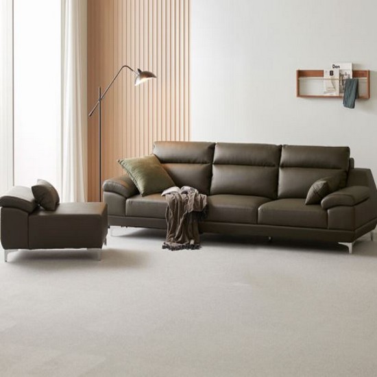 동서가구 뉴테라 천연가죽 소파 4인용 (카우치스툴포함)