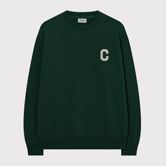 커버낫 남녀공용 C 로고 <b>맨투맨</b> 그린 CO2601CR01GN