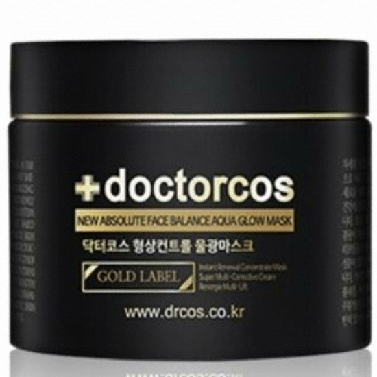 닥터코스 형상 컨트롤 아쿠아 글로우 골드라벨 물광 마스크 팩  110ml  1개