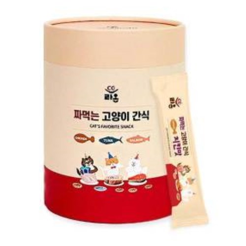네네린도 라온 짜먹는 고양이 간식 치킨 840g (14g x 60p)