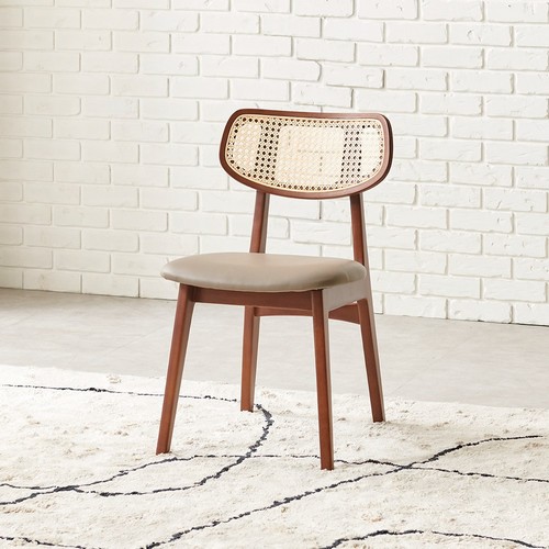 발리 라탄 고무나무 원목 식탁 의자