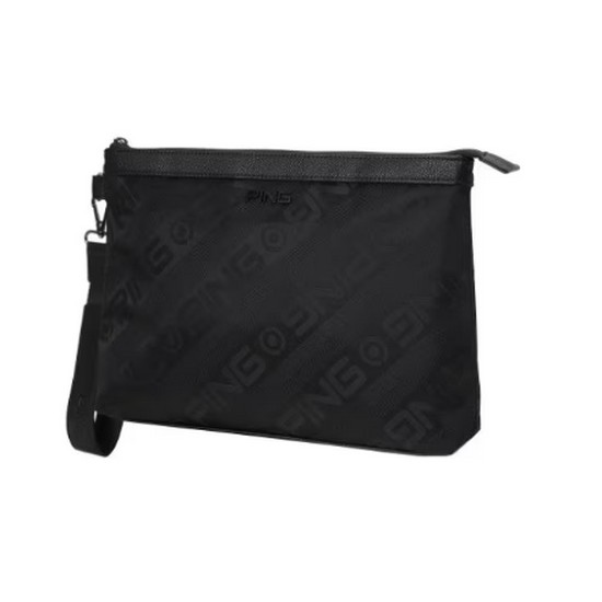 핑 로고 자가드 클러치백 111E1BG001